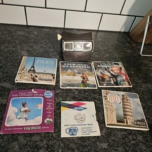 50's Sawyer's View Master Vtg Stereoscope 6 Reels Christmas Paris Italy Classic